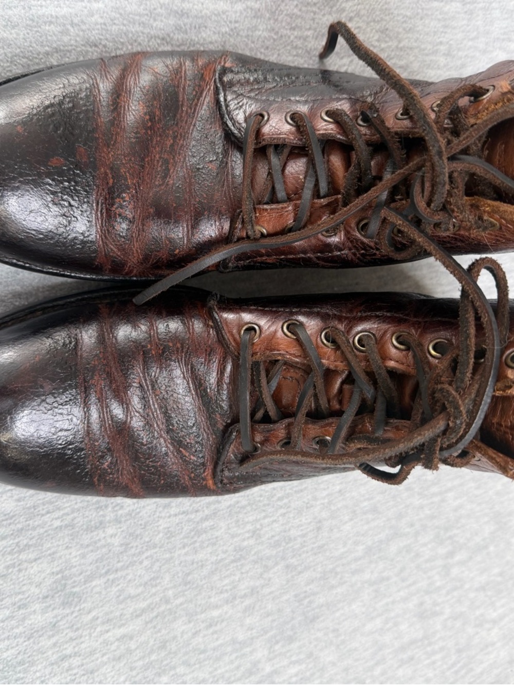 Men's Brown Leather Lace-Up Dress Boots 10.5